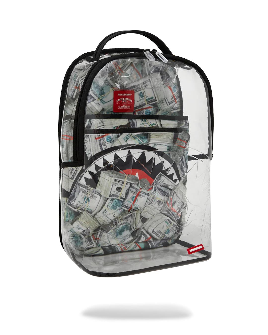 CLEAR BACKPACK - MONEY CHOMP | Sprayground Everyday