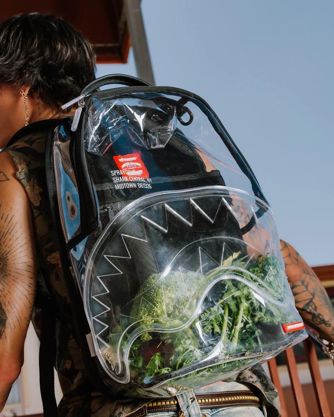 CLEAR BACKPACK - SHARK CENTRAL | Sprayground Exclusive