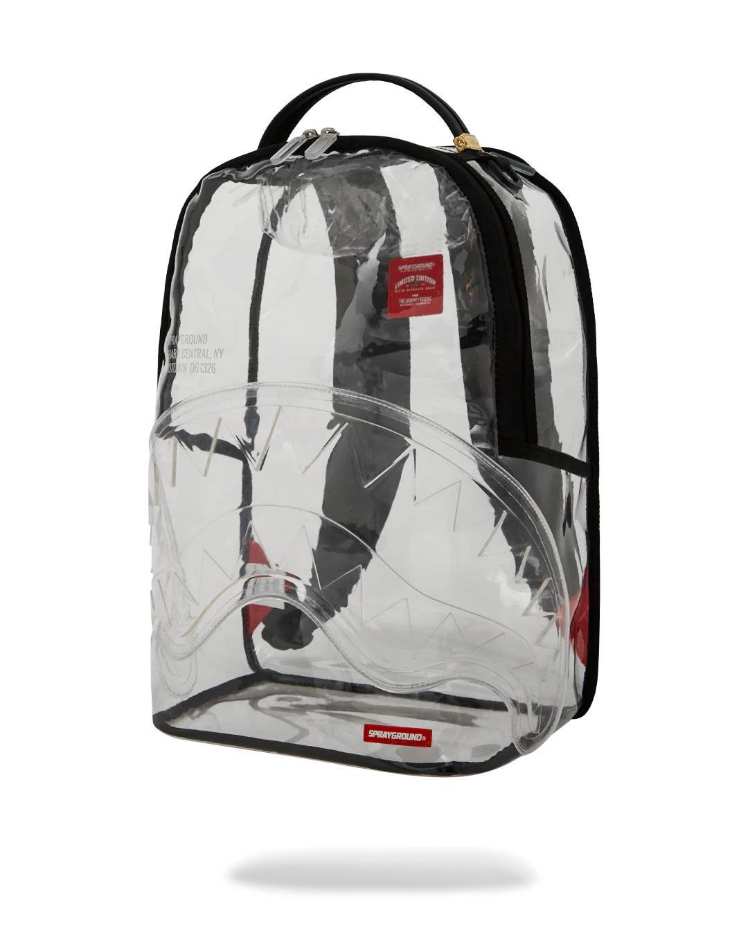 100% CLEAR BACKPACK - SHARK CENTRAL | Sprayground Signature