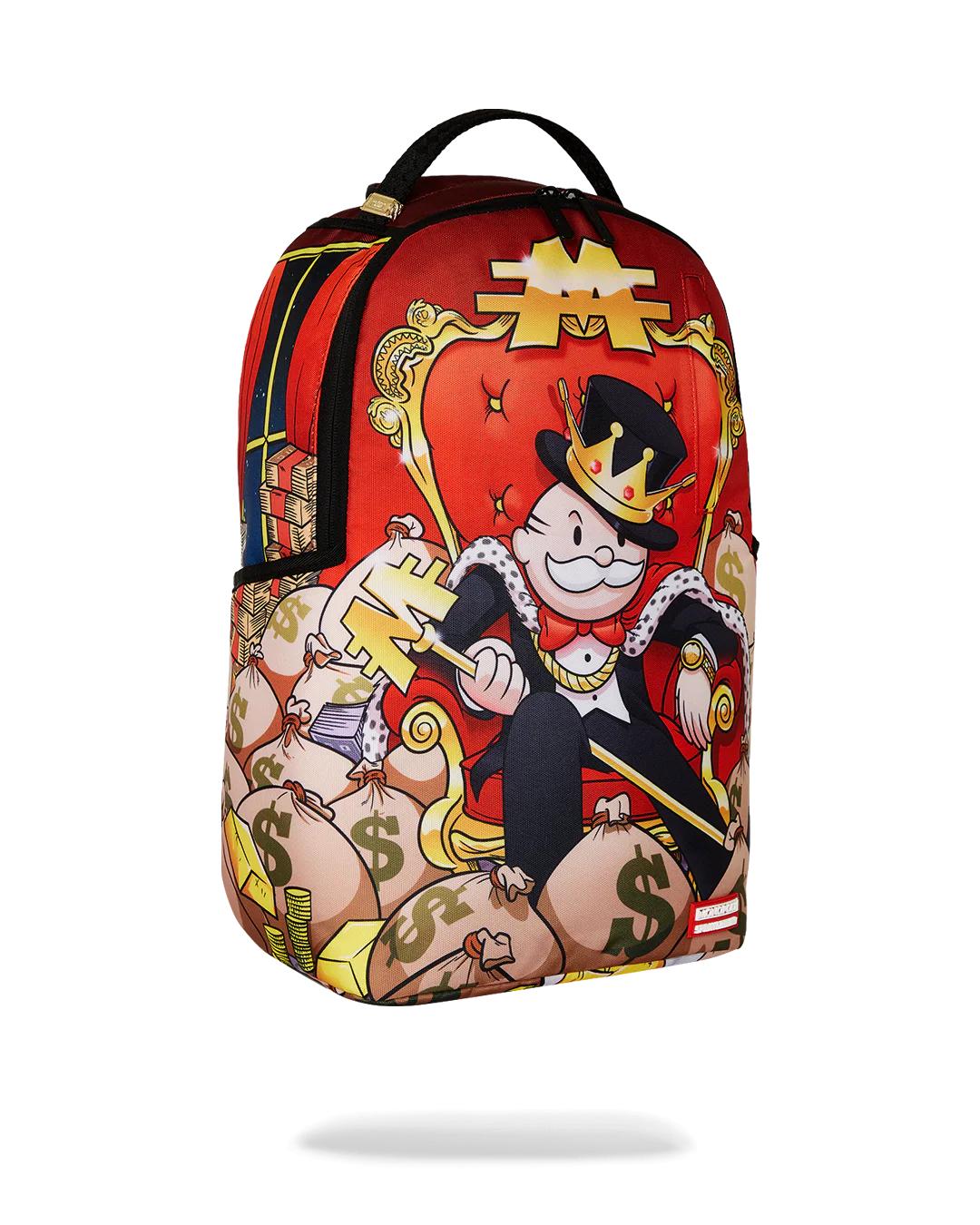 MONOPOLY GOLD EMPIRE THRONE BACKPACK | Sprayground Recommended