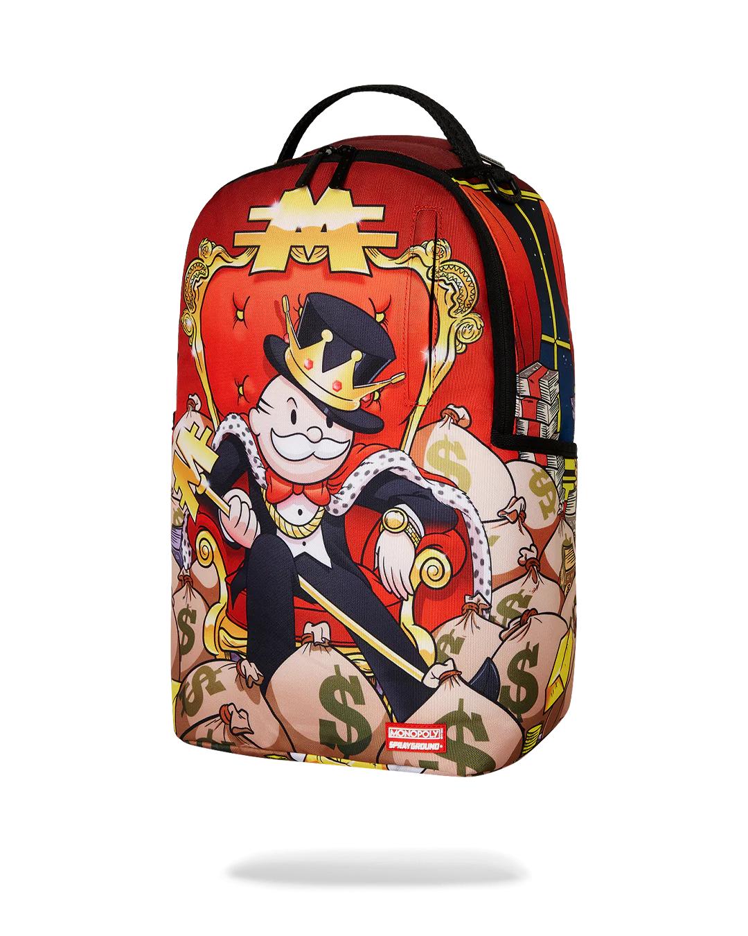 MONOPOLY GOLD EMPIRE THRONE BACKPACK | Sprayground Recommended