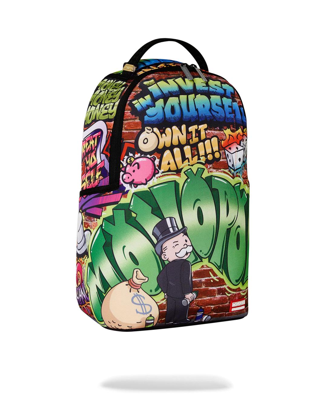 MONOPOLY GRAFFITI GOLD RUSH DLXR BACKPACK | Sprayground Classic