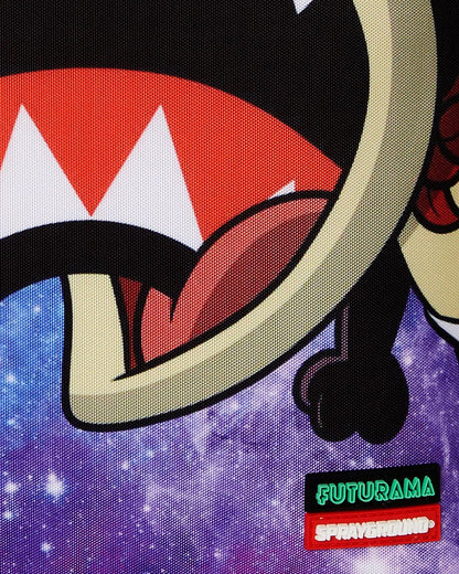 FUTURAMA NIBBLER EAT SHARK DLXR BACKPACK | Sprayground Featured