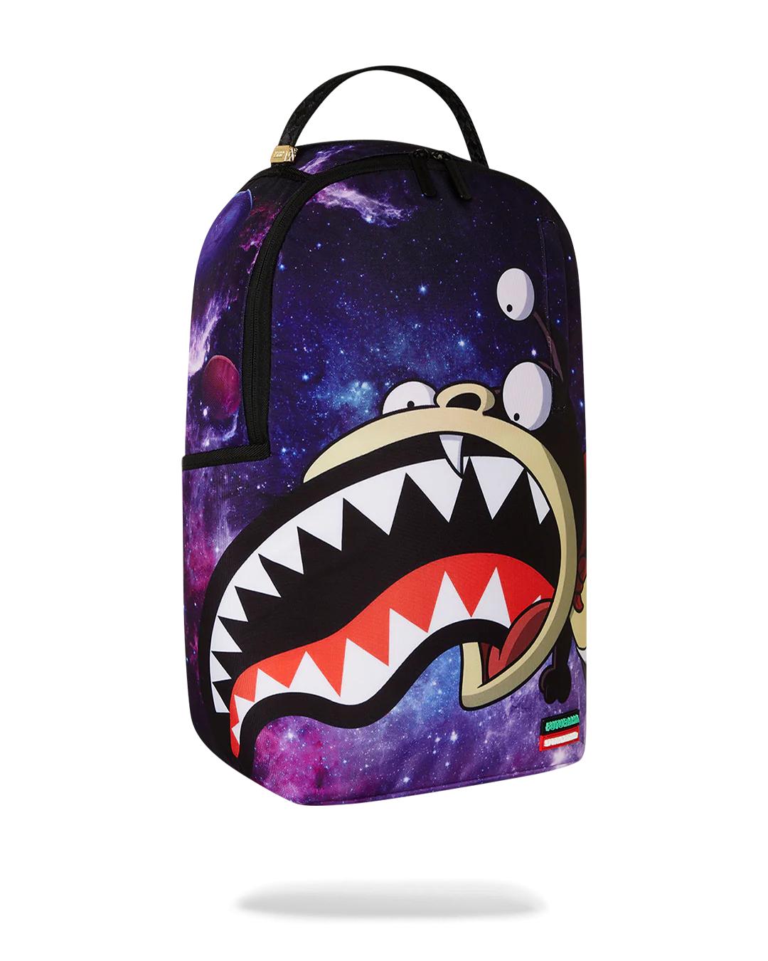 FUTURAMA NIBBLER EAT SHARK DLXR BACKPACK | Sprayground Featured