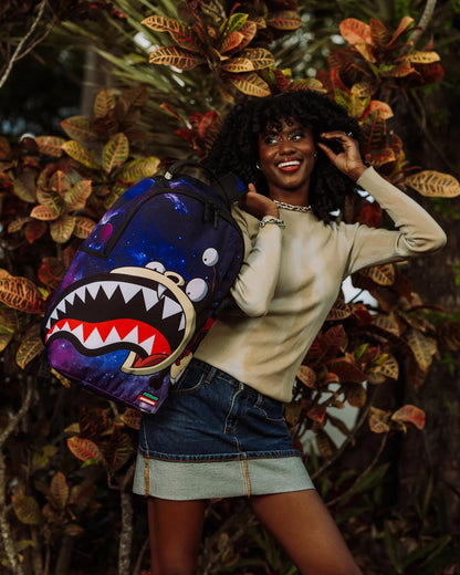 FUTURAMA NIBBLER EAT SHARK DLXR BACKPACK | Sprayground Featured