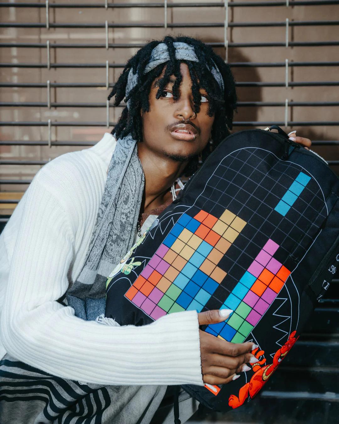 TETRIS WITH DIABLO AND MONEY BEAR BACKPACK | Sprayground Great Value