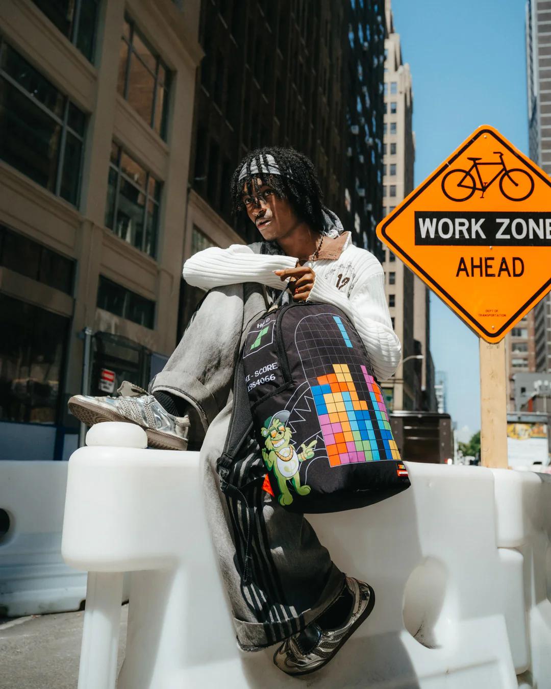 TETRIS WITH DIABLO AND MONEY BEAR BACKPACK | Sprayground Great Value
