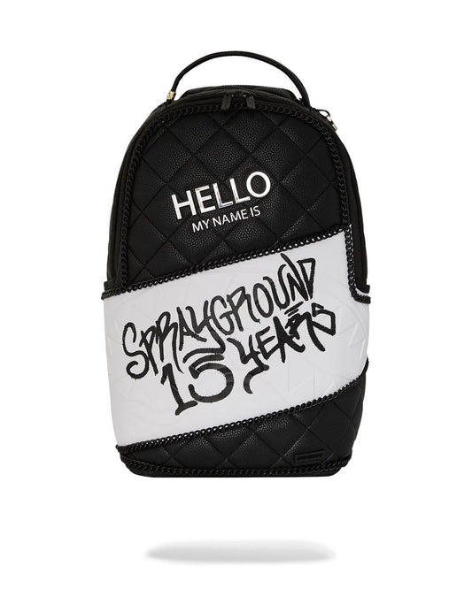 HELLO MY NAME IS 15 YEARS QUILTED BACKPACK (SUPER RARE) | Sprayground Everyday