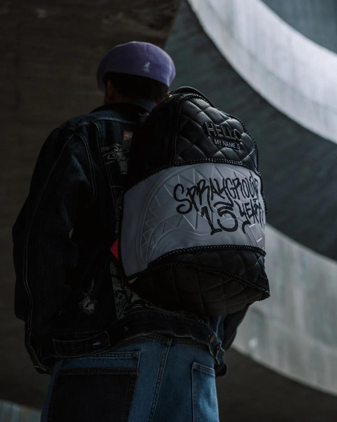 HELLO MY NAME IS 15 YEARS QUILTED BACKPACK (SUPER RARE) | Sprayground Everyday