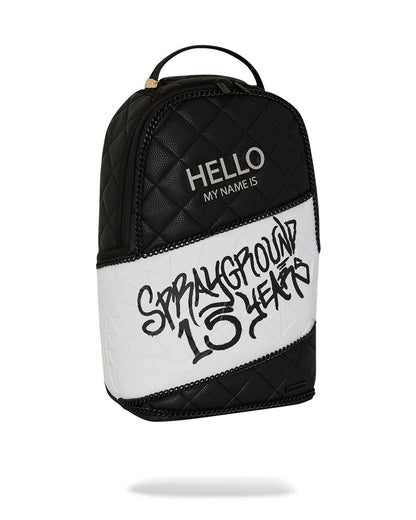 HELLO MY NAME IS 15 YEARS QUILTED BACKPACK (SUPER RARE) | Sprayground Everyday