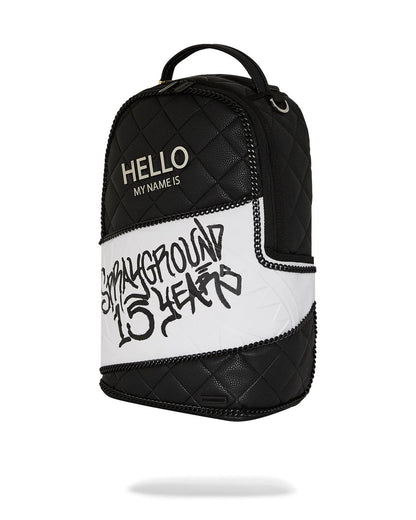 HELLO MY NAME IS 15 YEARS QUILTED BACKPACK (SUPER RARE) | Sprayground Everyday