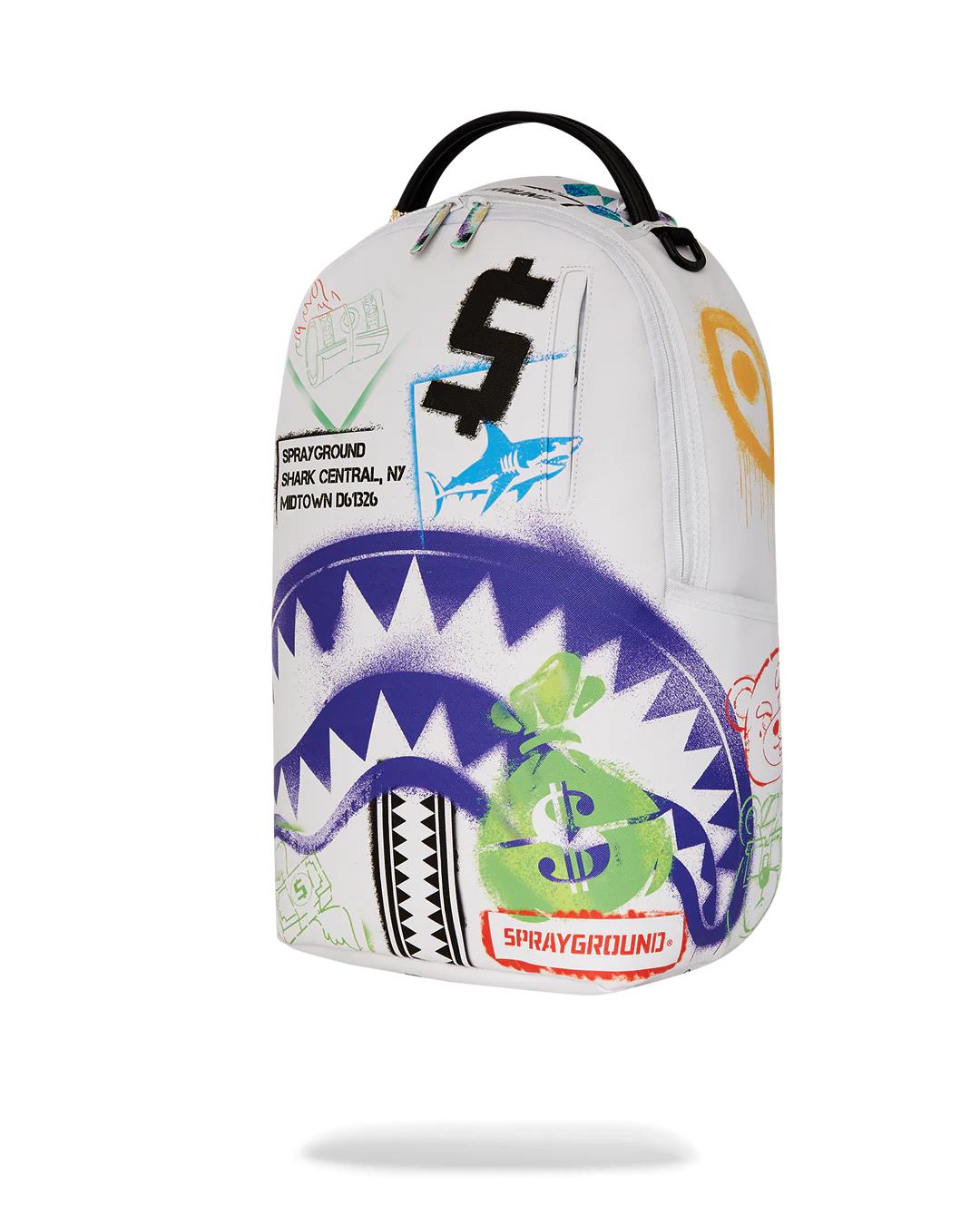 SHARK CENTRAL CUT OUT FOR GREATNESS DLXSV BACKPACK | Sprayground Signature