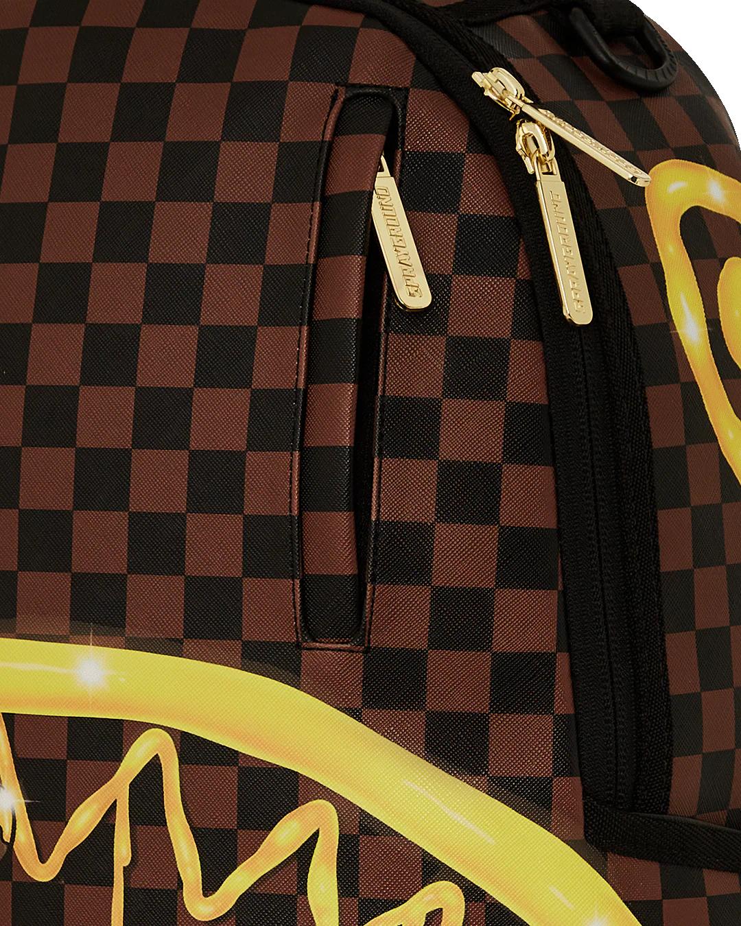 RICHIE RICH PAINT THE SHARK GOLD BACKPACK | Sprayground Best Seller