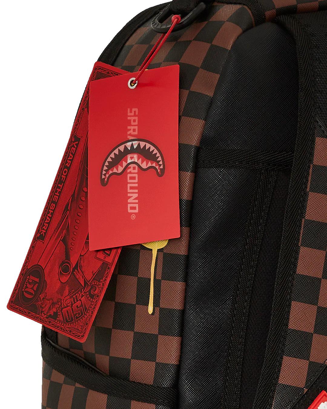 RICHIE RICH PAINT THE SHARK GOLD BACKPACK | Sprayground Best Seller