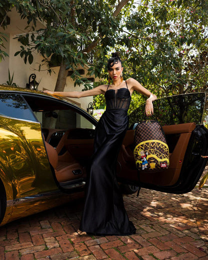 RICHIE RICH PAINT THE SHARK GOLD BACKPACK | Sprayground Best Seller