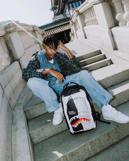 BAG ON BAG OPTICAL ILLUSION SHARKS IN PARIS BACKPACK | Sprayground Value