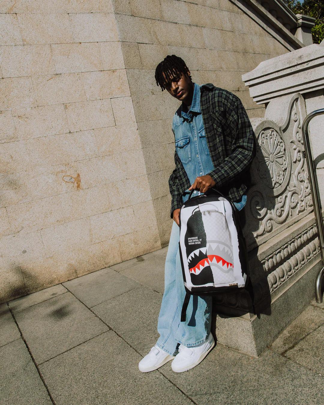 BAG ON BAG OPTICAL ILLUSION SHARKS IN PARIS BACKPACK | Sprayground Value