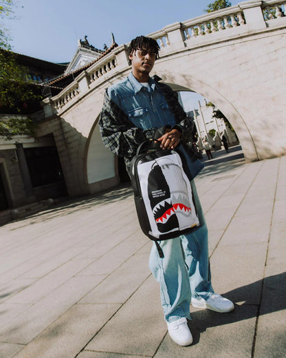 BAG ON BAG OPTICAL ILLUSION SHARKS IN PARIS BACKPACK | Sprayground Value
