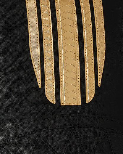 GOLD AND BLACK RACING STRIPES BACKPACK | Sprayground Featured