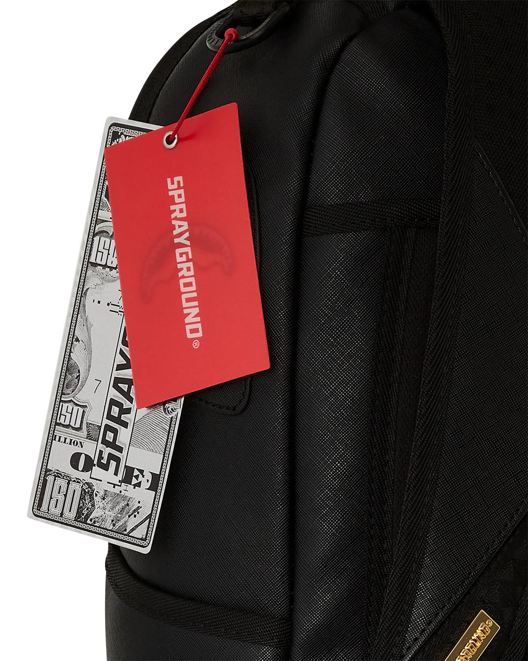 GOLD AND BLACK RACING STRIPES BACKPACK | Sprayground Featured