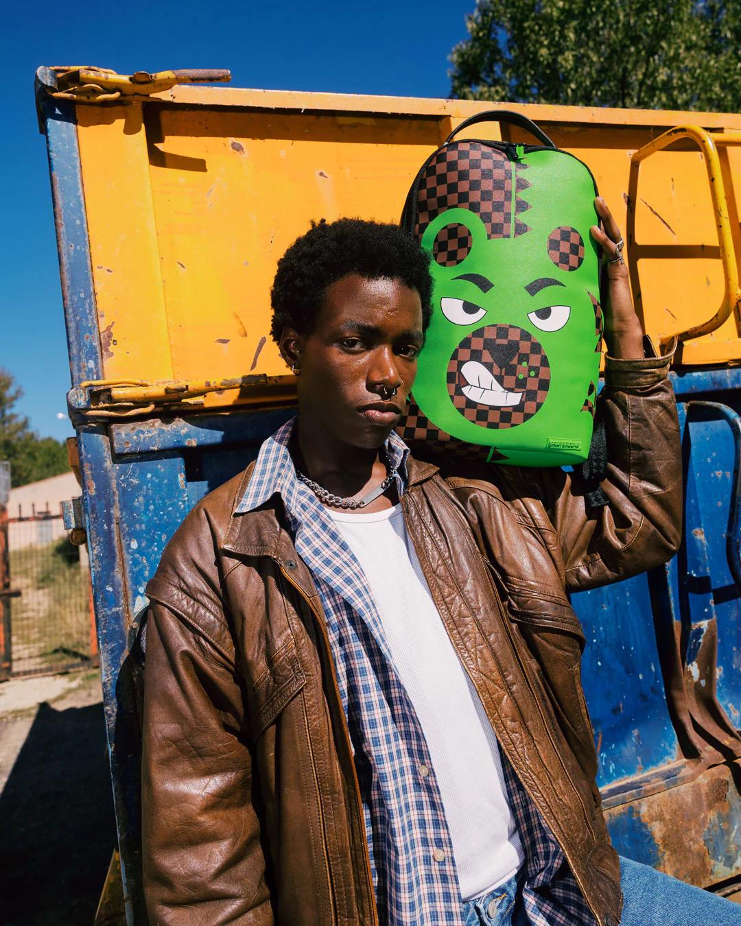GREEN MONEY BEAR DLXSV BACKPACK | Sprayground Latest
