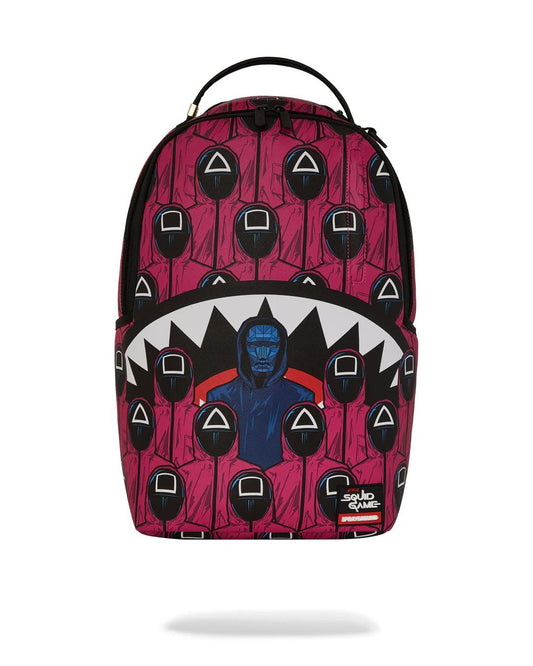 SQUID GAME COLLAB FRONT MAN & PINK GUARD SHARKS BACKPACK | Sprayground Recommended