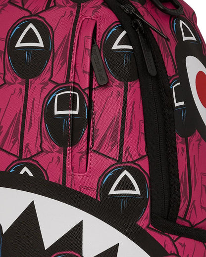 SQUID GAME COLLAB FRONT MAN & PINK GUARD SHARKS BACKPACK | Sprayground Recommended