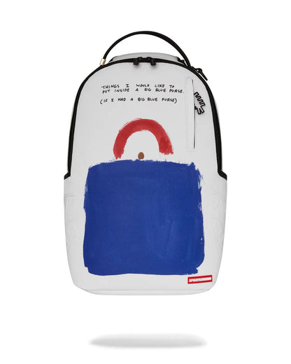 KEITH HARING BIG BLUE PURSE ART BACKPACK | Sprayground Exclusive