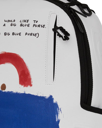 KEITH HARING BIG BLUE PURSE ART BACKPACK | Sprayground Exclusive