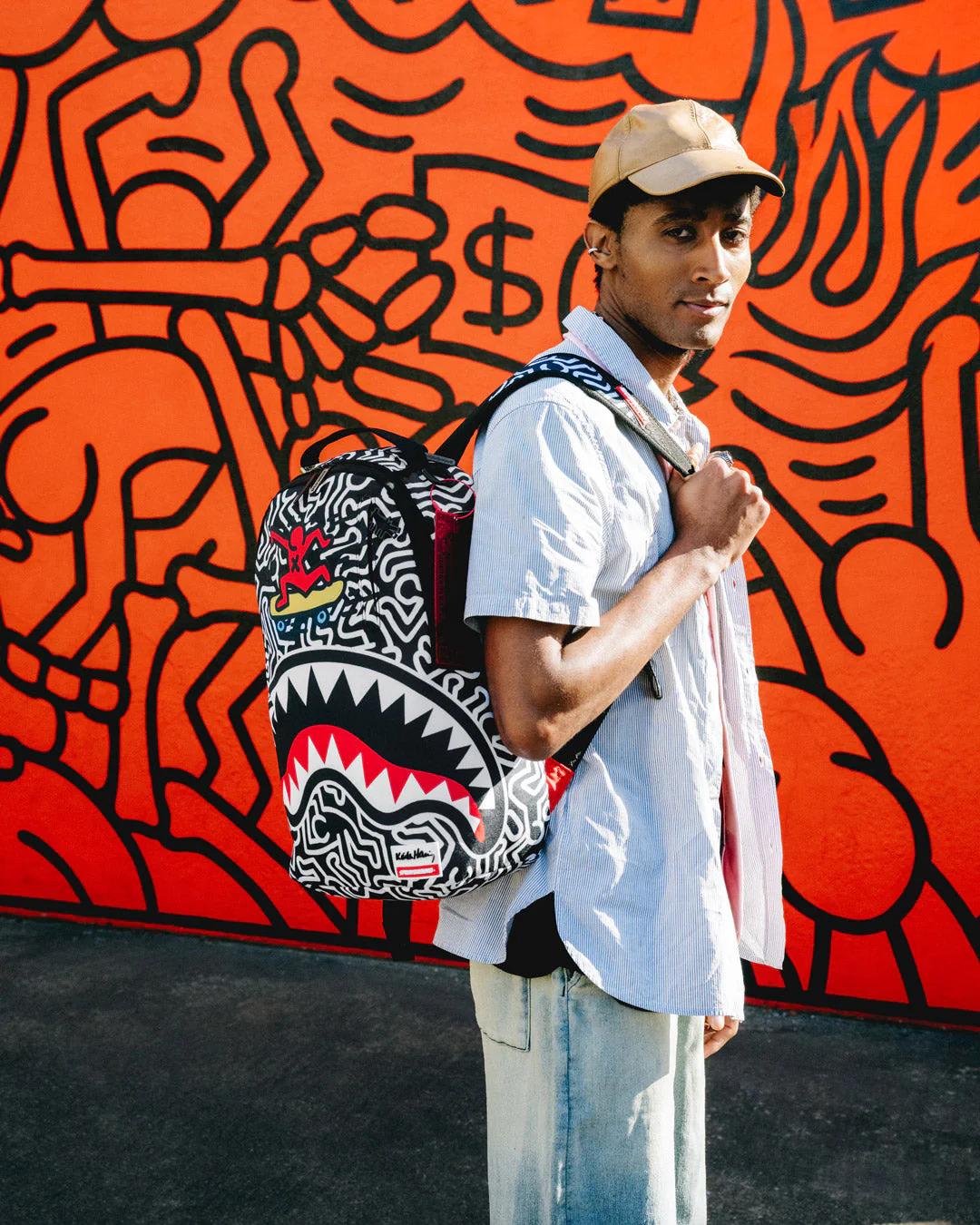 KEITH HARING SKATER SHARK DLXSR BACKPACK | Sprayground Recommended