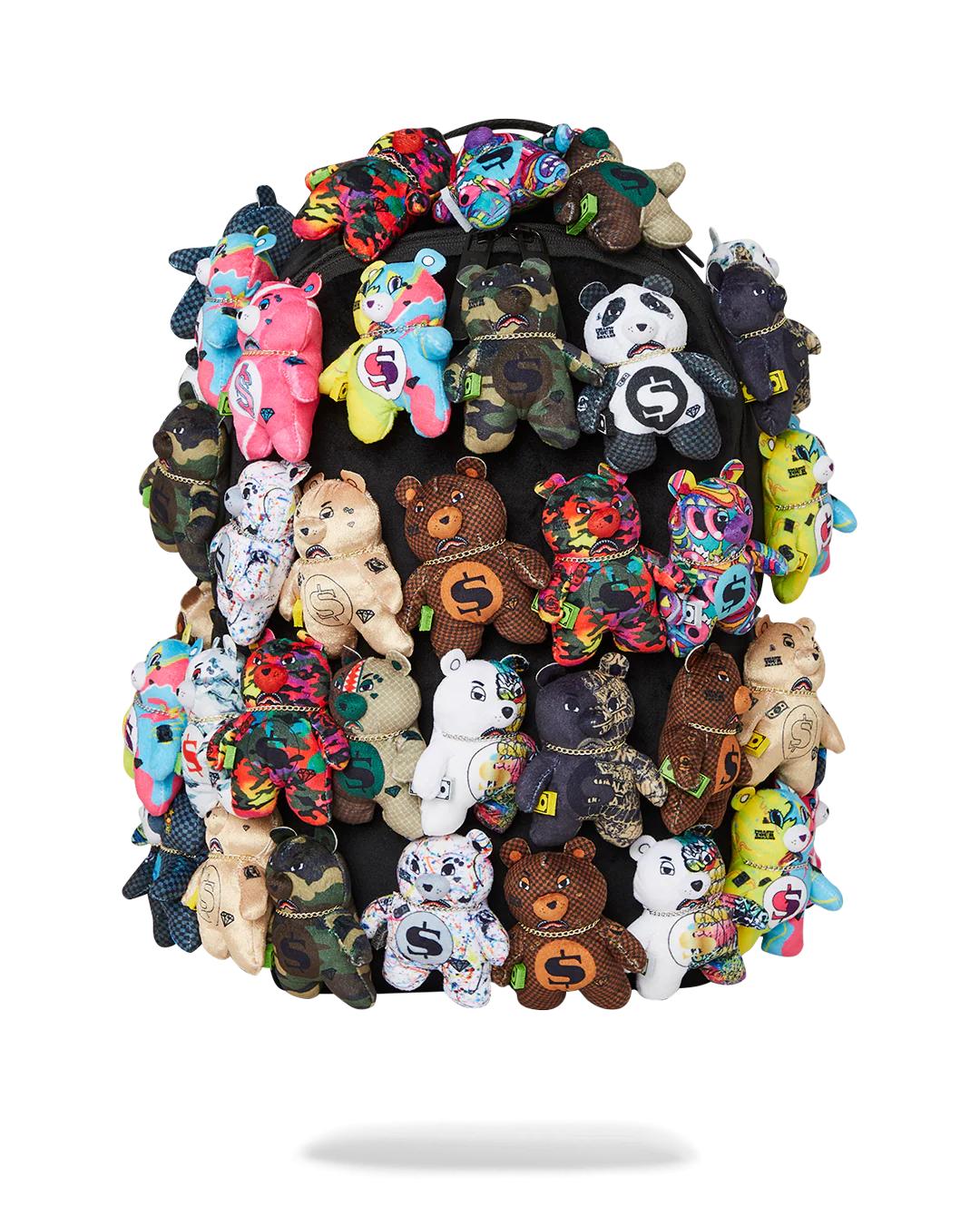PACK OF BEARS REAL PLUSH BEARS RUNWAY PIECE BACKPACK - SUPER EXCLUSIVE | Sprayground Classic